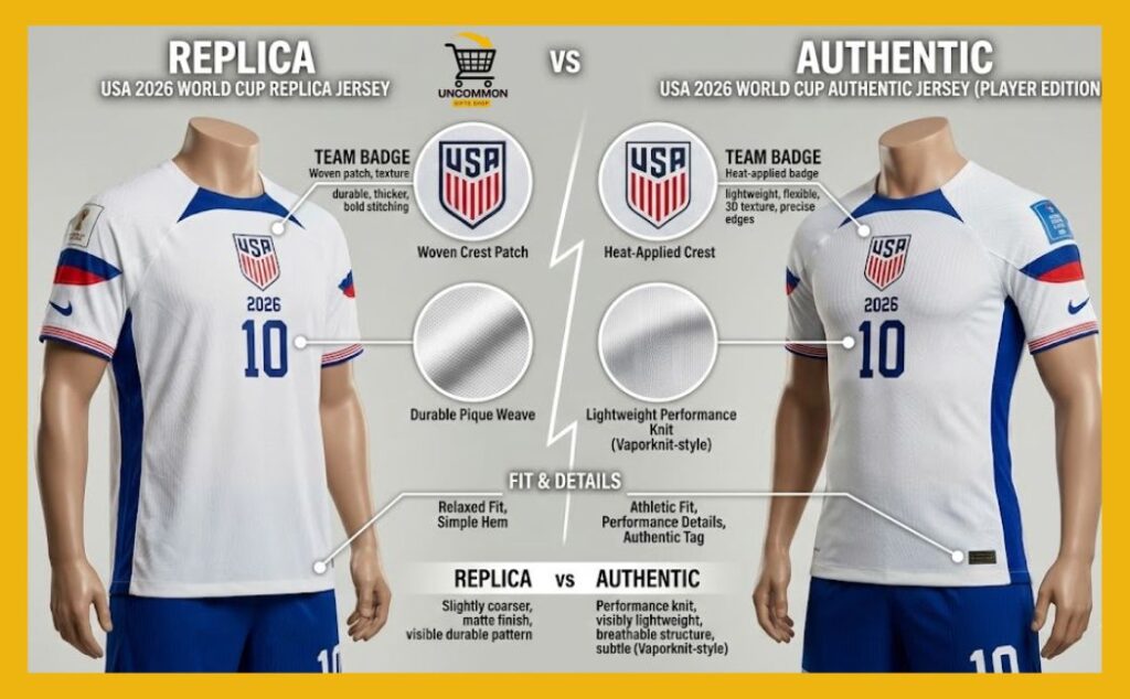 World Cup 2026 Jerseys & FIFA Merchandise Replica VS Authentic