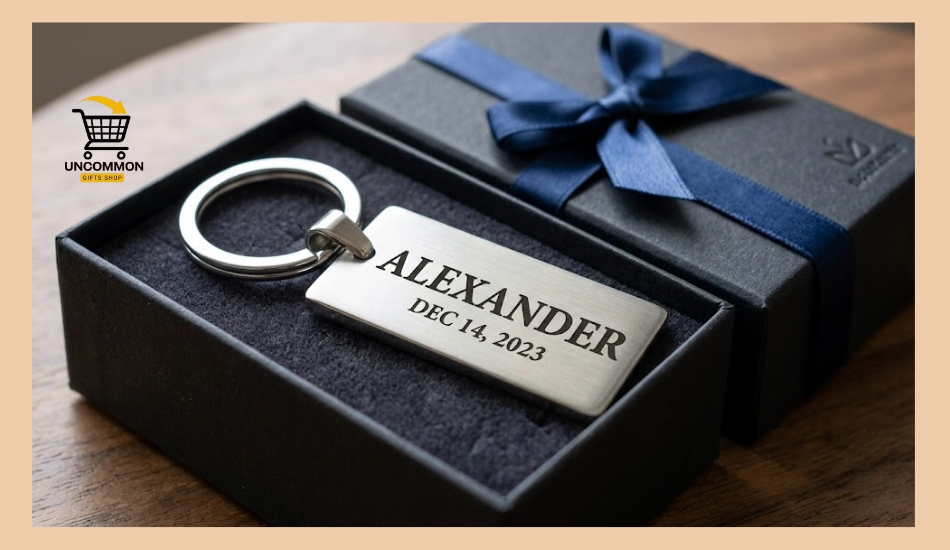 Engraved keychain personalized gift idea under $20